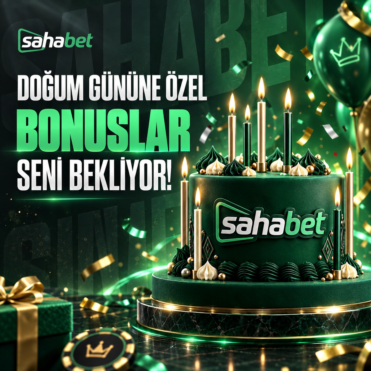 Sahabet doğum gününe özel bonus kampanyası görseli